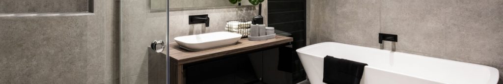 Bathroom and kitchen area cleaned during a professional move-out service